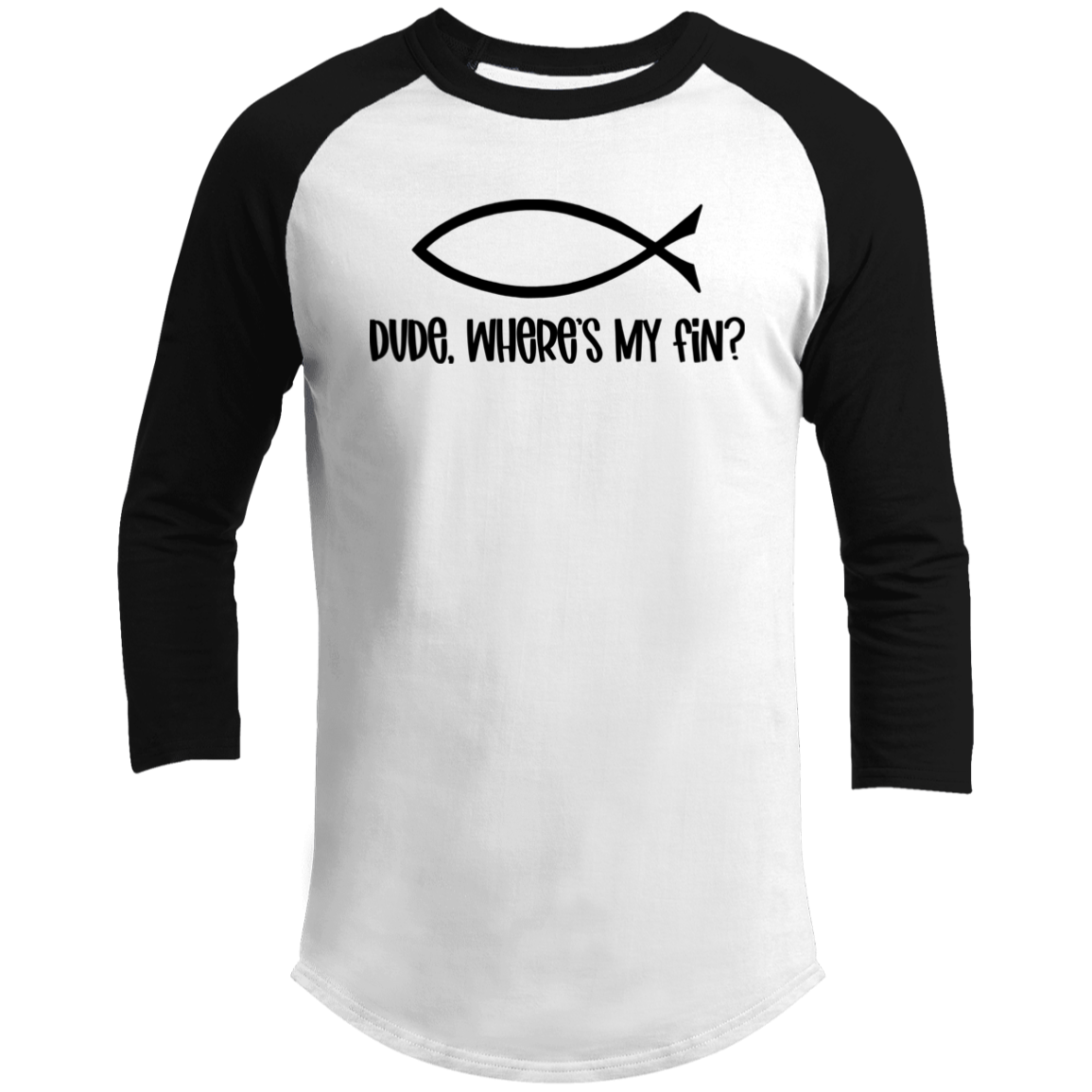 LIMITED TIME! - Dude, Where's My Fin? - Raglan Shirt