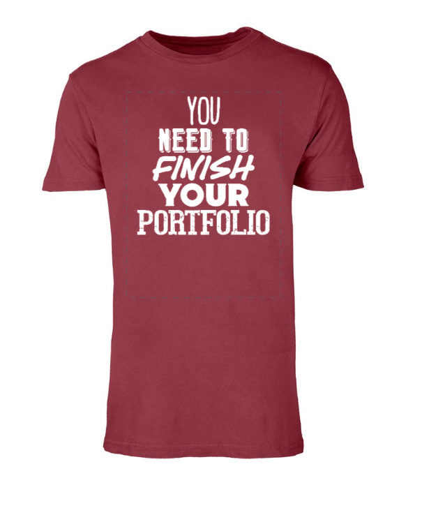 You Need To Finish Your Portfolio - Unisex Vintage Crewneck Tee - XS / Vintage Brick - Fail Upward