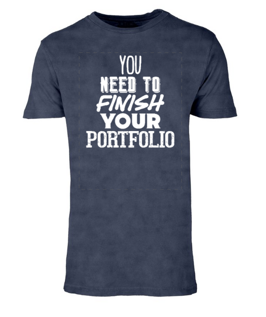 You Need To Finish Your Portfolio - Unisex Vintage Crewneck Tee - XS / Vintage Denim - Fail Upward