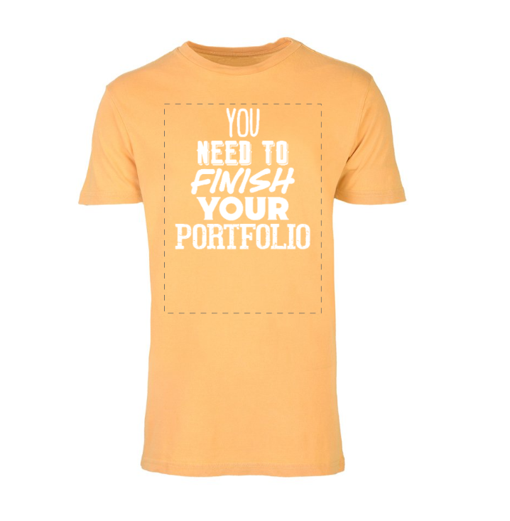 You Need To Finish Your Portfolio - Unisex Vintage Crewneck Tee - XS / Vintage Mustard - Fail Upward