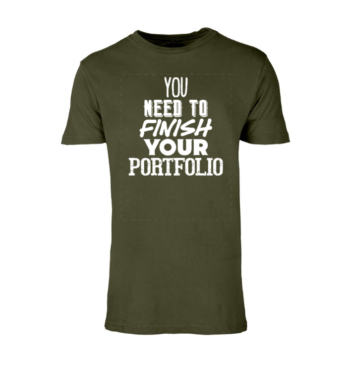 You Need To Finish Your Portfolio - Unisex Vintage Crewneck Tee - XS / Vintage Olive - Fail Upward