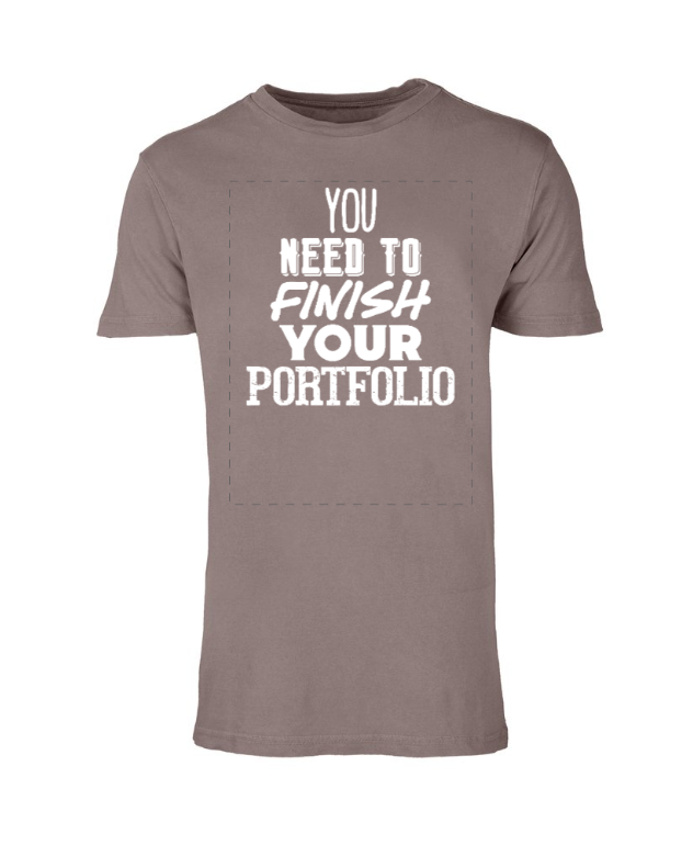 You Need To Finish Your Portfolio - Unisex Vintage Crewneck Tee - XS / Vintage Zinc - Fail Upward