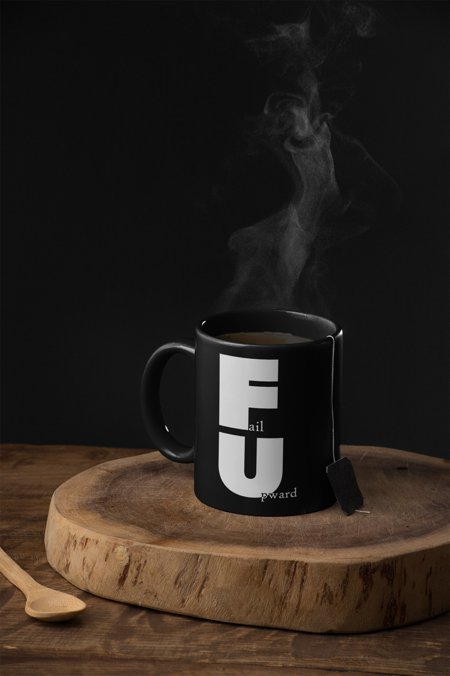 Fail Upward - Black Mug