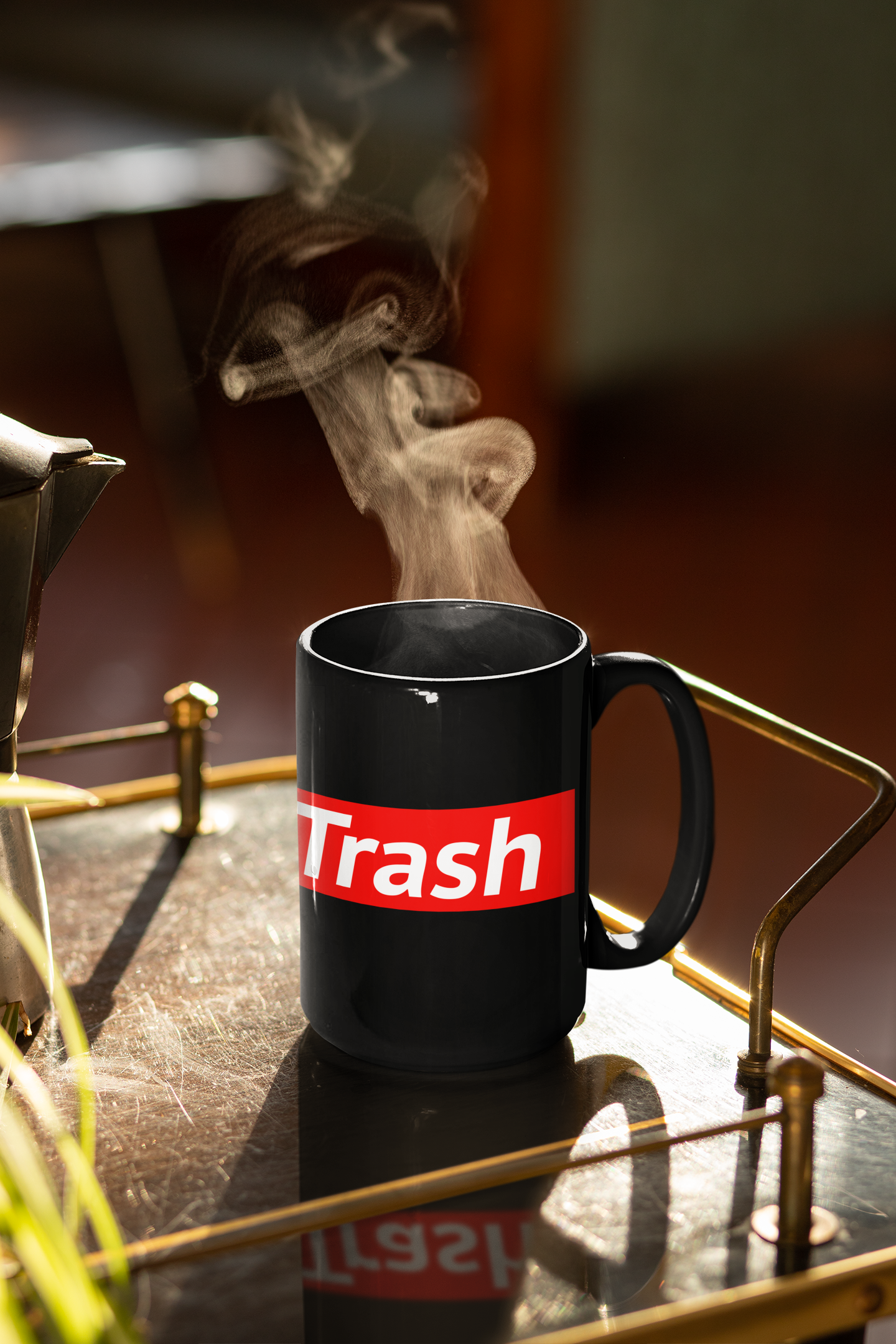 "Trash" - 15oz Black Mug