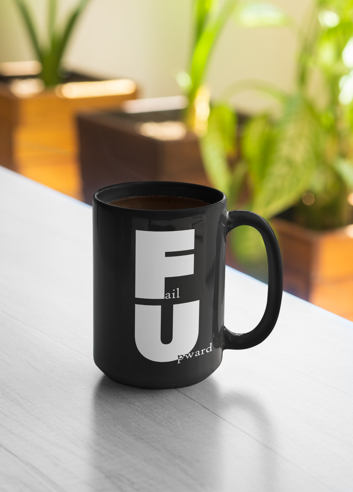 Fail Upward - 15oz Black Mug