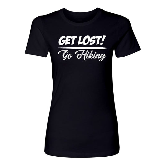 Get Lost Go Hiking - Women’s Boyfriend T-shirt - S / Black - Fail Upward