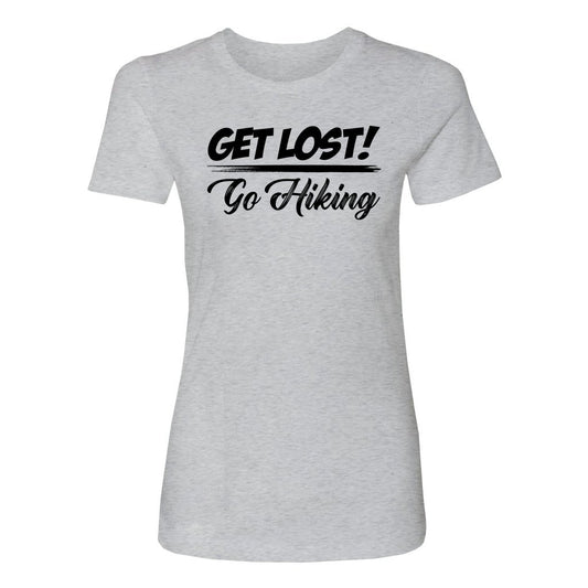 Get Lost Go Hiking - Women’s Boyfriend T-shirt - S / Heather Grey - Fail Upward